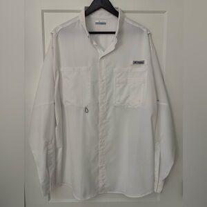 Columbia Men’s PFG Omni-Shade White Performance Shirt